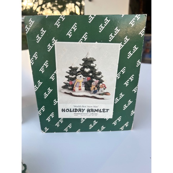 Fitz & Floyd Holiday Hamlet World's Best Snowman Lighted‎ Figurine 1994 Works - Picture 10 of 16